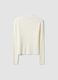 Camisola branca justa de mistura de viscose canelada com gola alta_6