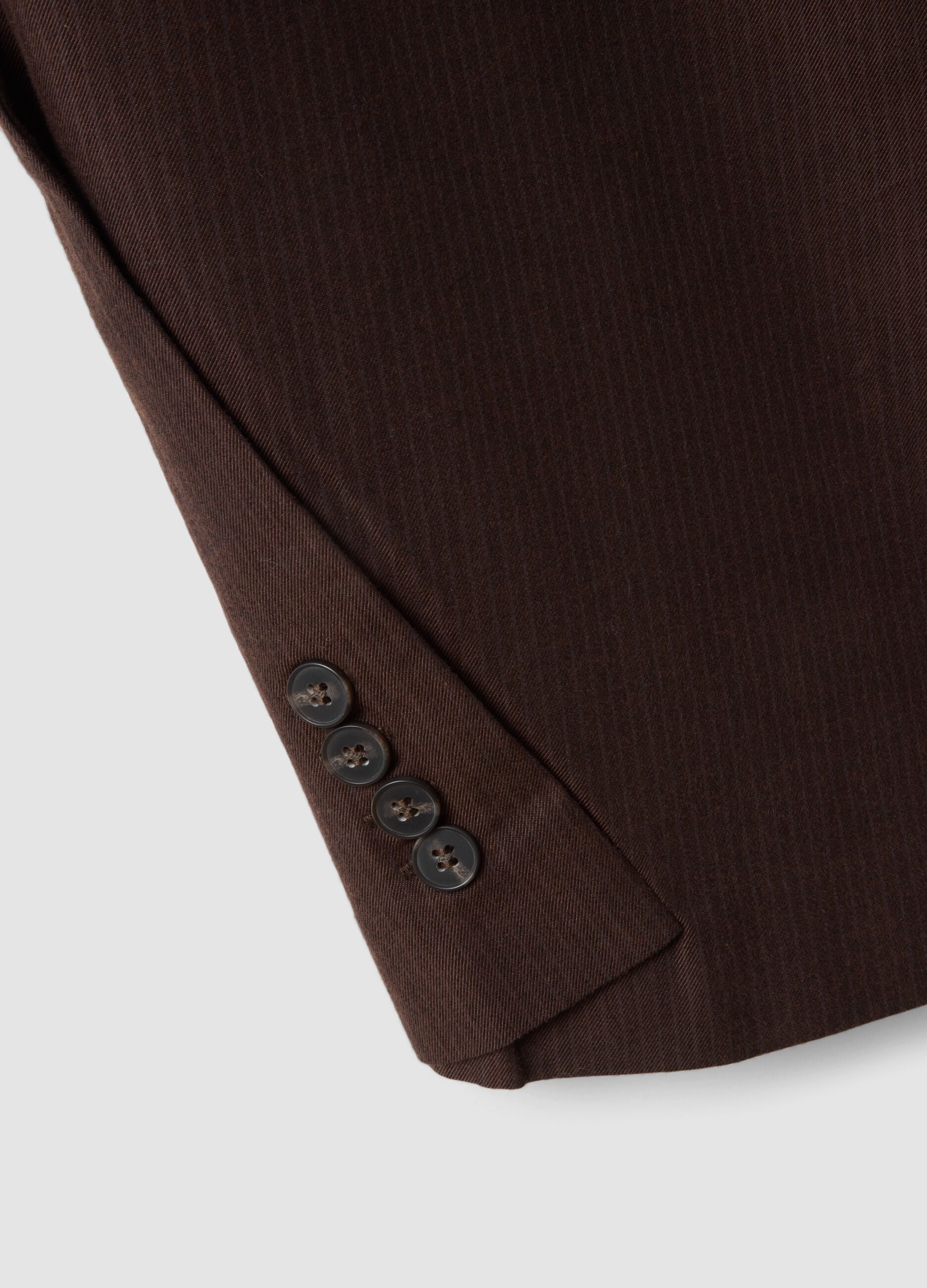 Brown pure cotton barrel-fit trousers
