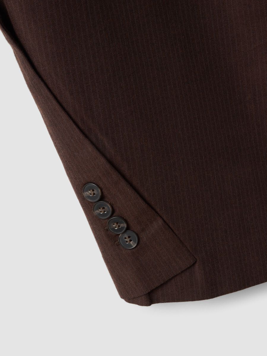 Brown pure cotton barrel-fit trousers_5