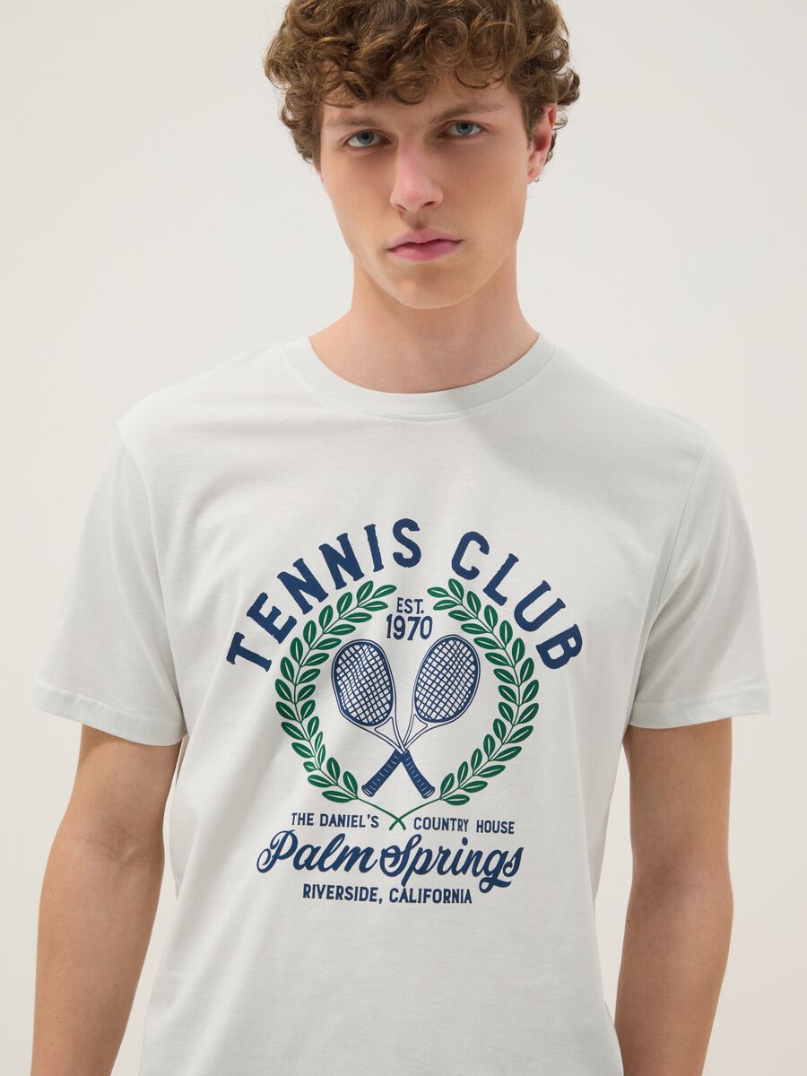 White printed pure cotton regular-fit T-shirt_3