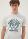 Wei&szlig;es T-Shirt mit Print aus reiner Baumwolle im Regular Fit_3