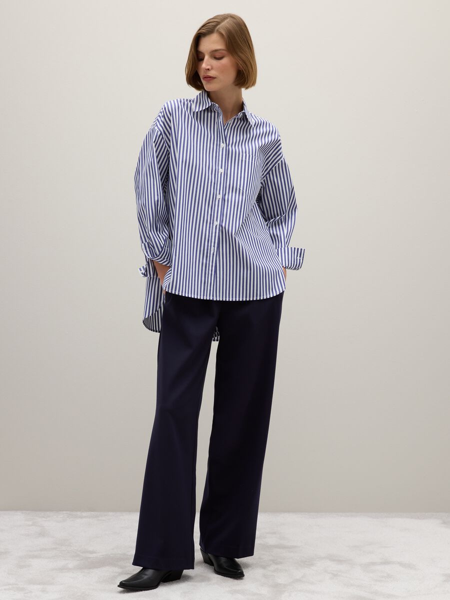 Blue Striped Cotton Shirt_1