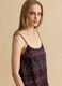 Violettes Kleid aus Baumwoll-Leinen-Mix mit schmalen Tr&auml;gern_1