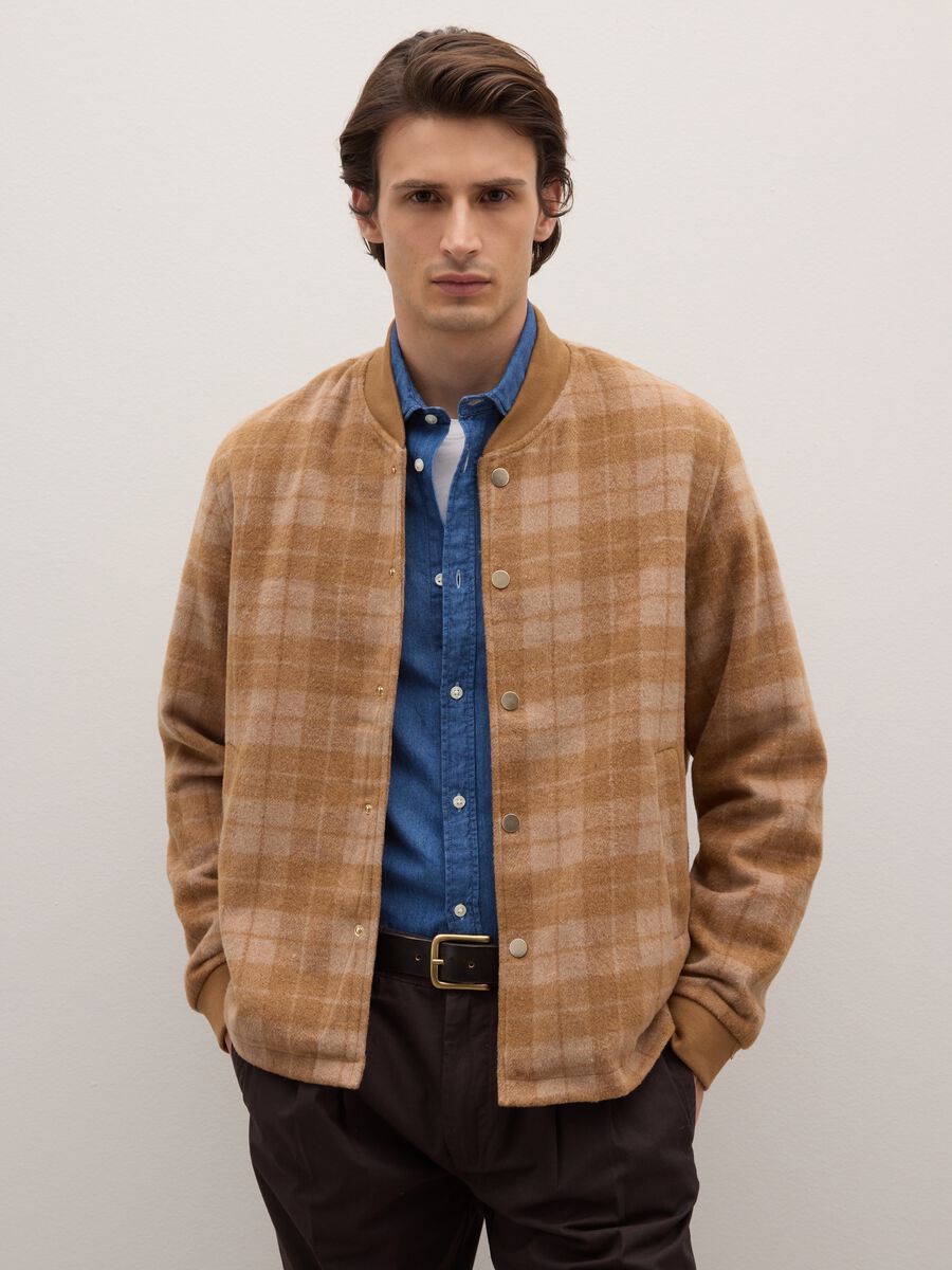 Brown regular fit jacket_0