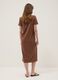 Braunes Midikleid aus Stretch-Baumwolle_3