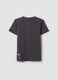 Grey pure cotton T-shirt with front print for boys_5