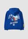 Blaue Hoodie mit Rundhalsausschnitt aus Baumwollmischung_1