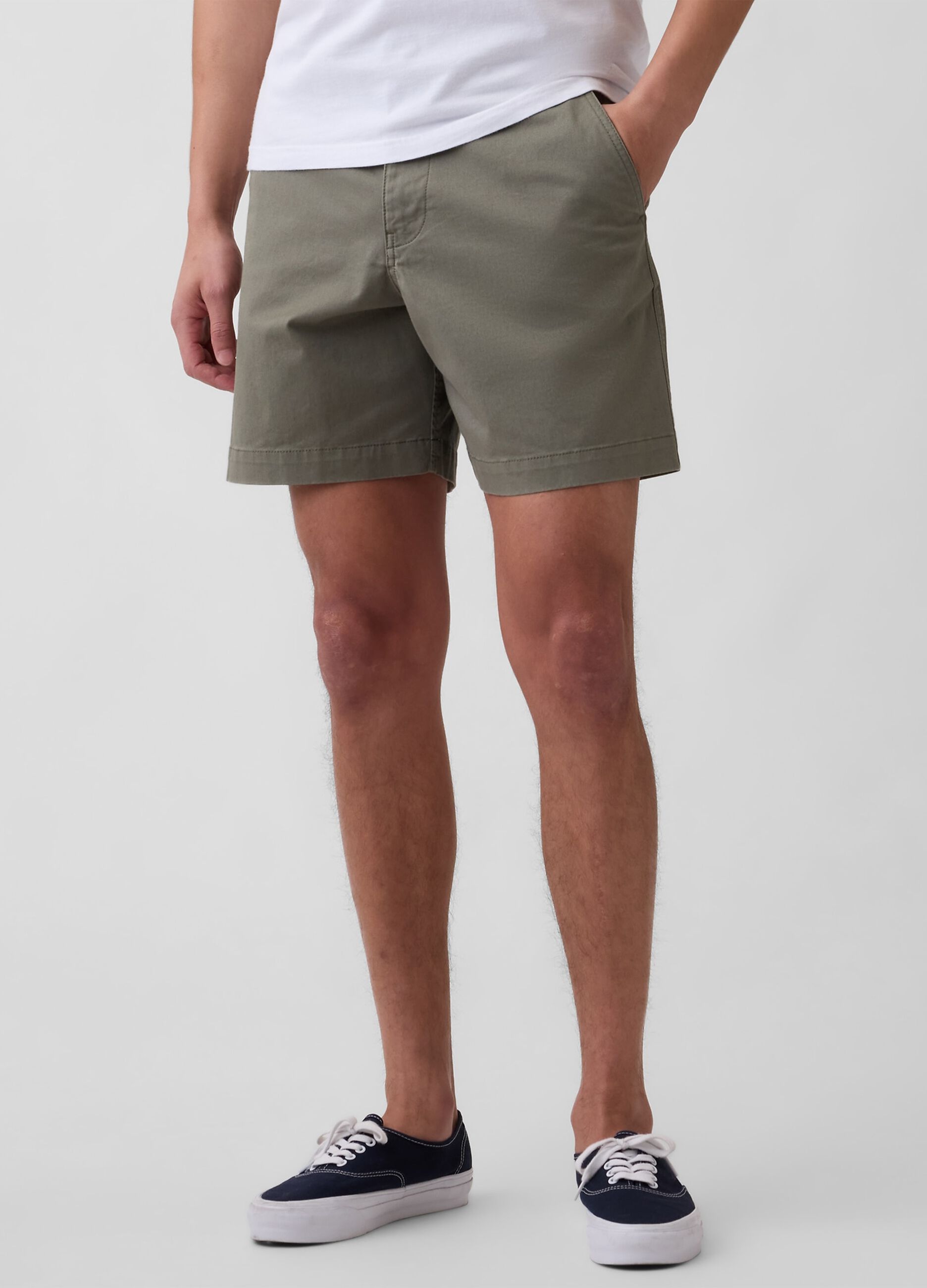 Stretch cotton shorts