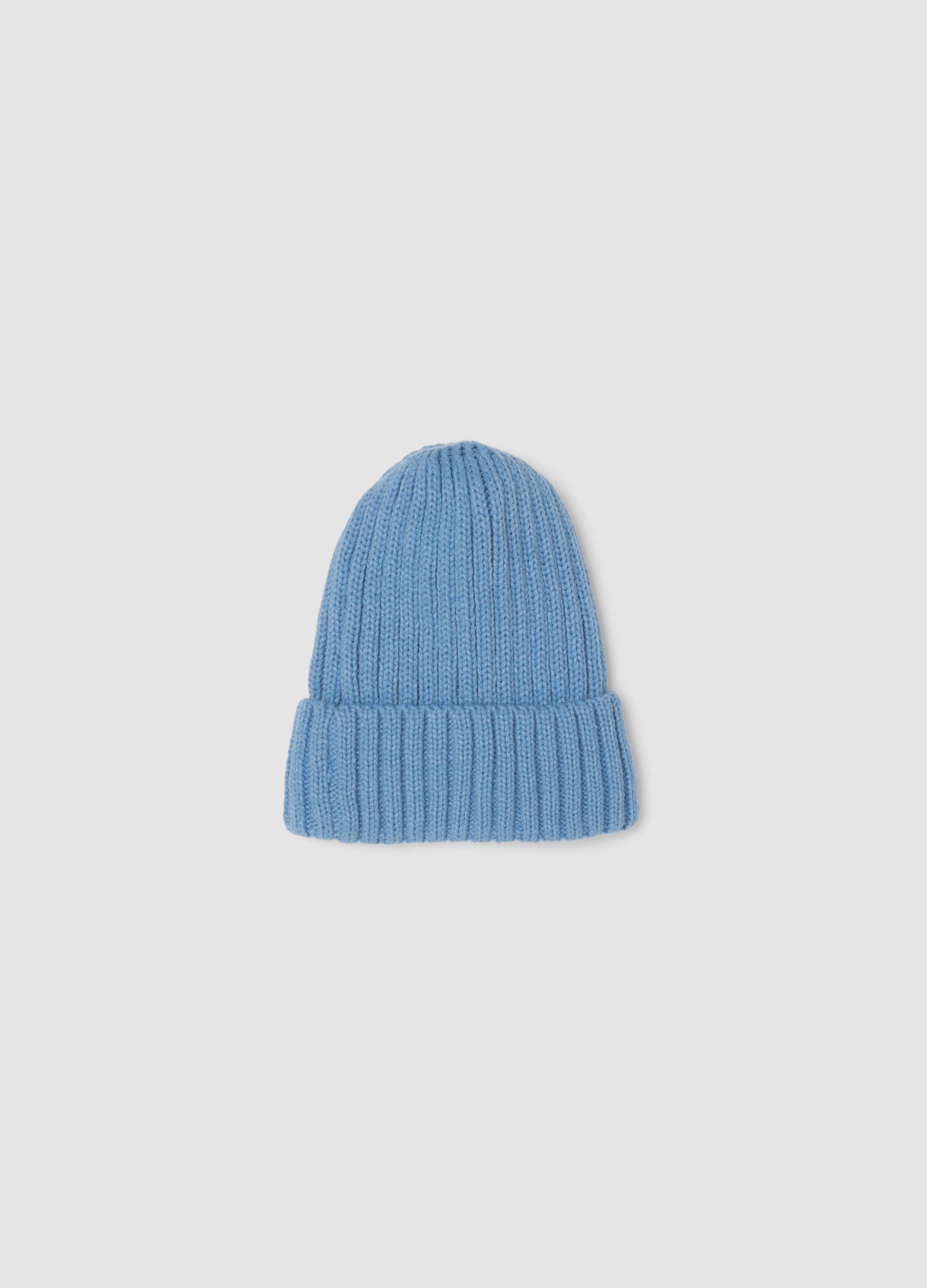 Ribbed knit beanie with turn-up cuff ALTAVIA WITH DEBORAH COMPAGNONI