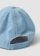 Girls' blue denim pure cotton cap with Stitch embroidery_2