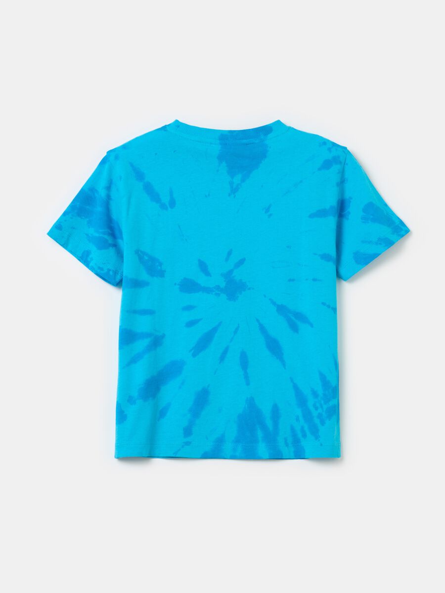 Tie-dye T-shirt with Pokémon Pikachu print_1