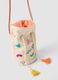 White pure cotton bucket bag with colourful crochet details_2