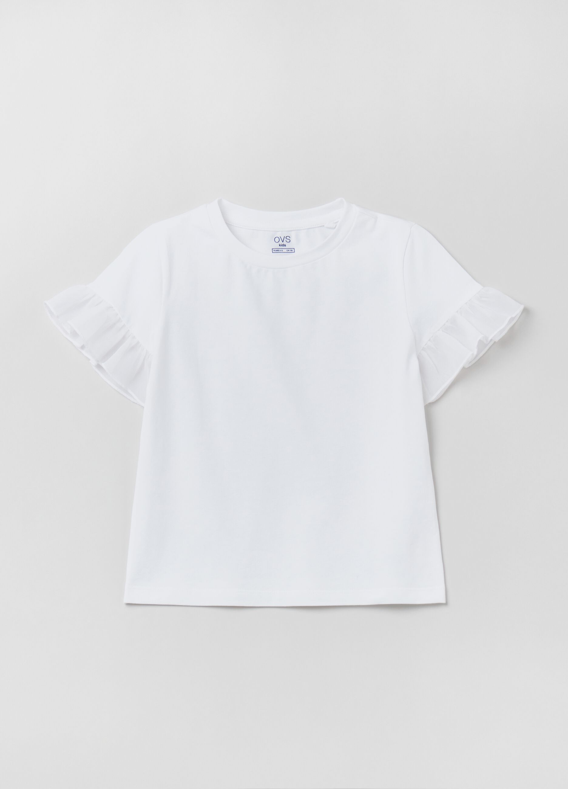 T-shirt with voile application