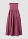 Robe longue rose en coton stretch, coupe regular, sans bretelles_4