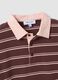Braunes Polo aus reiner Baumwolle mit Streifen, Langarm, Regular Fit_5