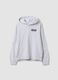 Sweatshirt com capuz cinzenta de corte oversized em mistura de algod&atilde;o e viscose para rapaz_3