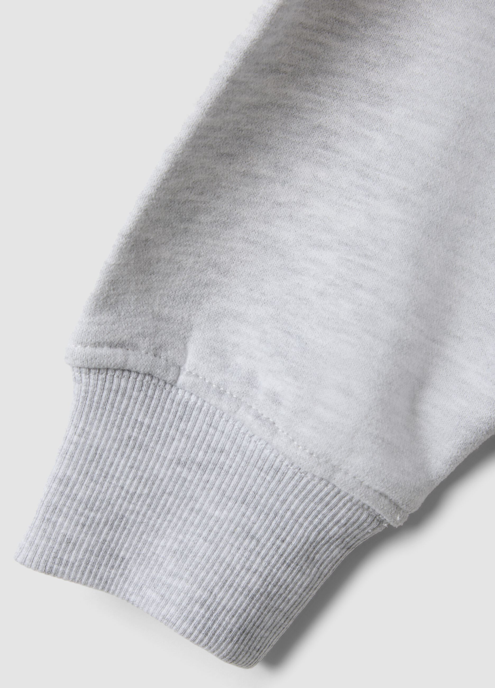 Sweatshirt cinzenta oversize com capuz e estampado de ursinho em mistura de algod&atilde;o e viscose