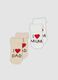 2-pack of short organic stretch cotton socks with slogan details_0