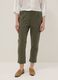 Green Regular Fit Stretch Cotton Blend Trousers_1