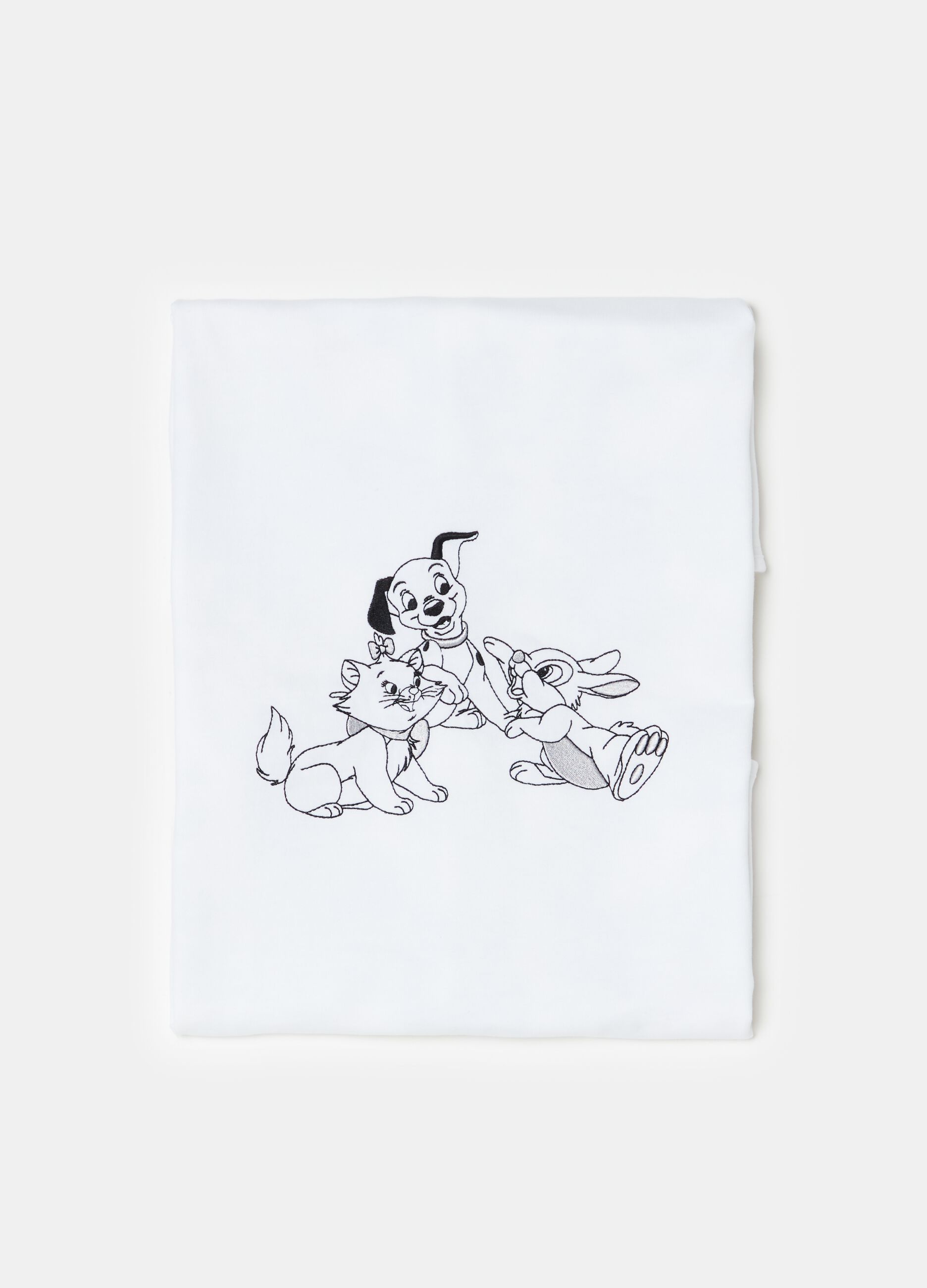 Organic cotton blanket with Bambi and Marie print