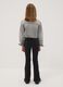 Girls&rsquo; black flared jeggings in stretch cotton and viscose_1