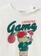 T-shirt bianca in puro cotone organico con stampa cagnolino per bimbo_2