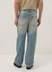 Blue baggy jeans in pure stretch cotton_2