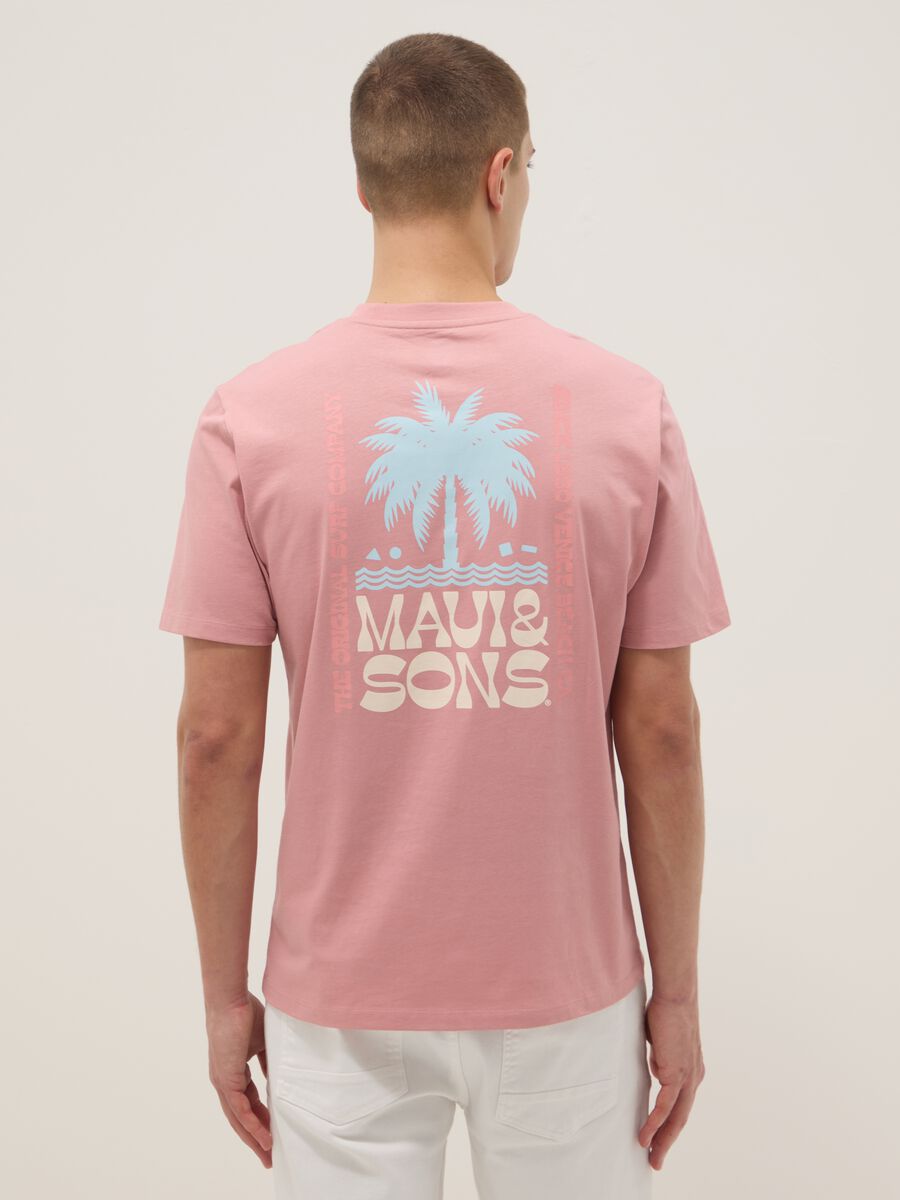 Pink pure cotton relaxed-fit short-sleeve T-shirt with print_2