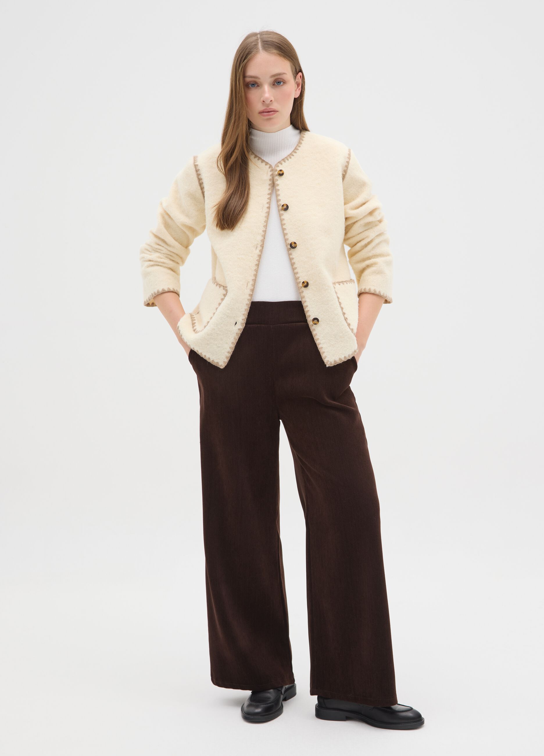 Brown Regular Fit Trousers