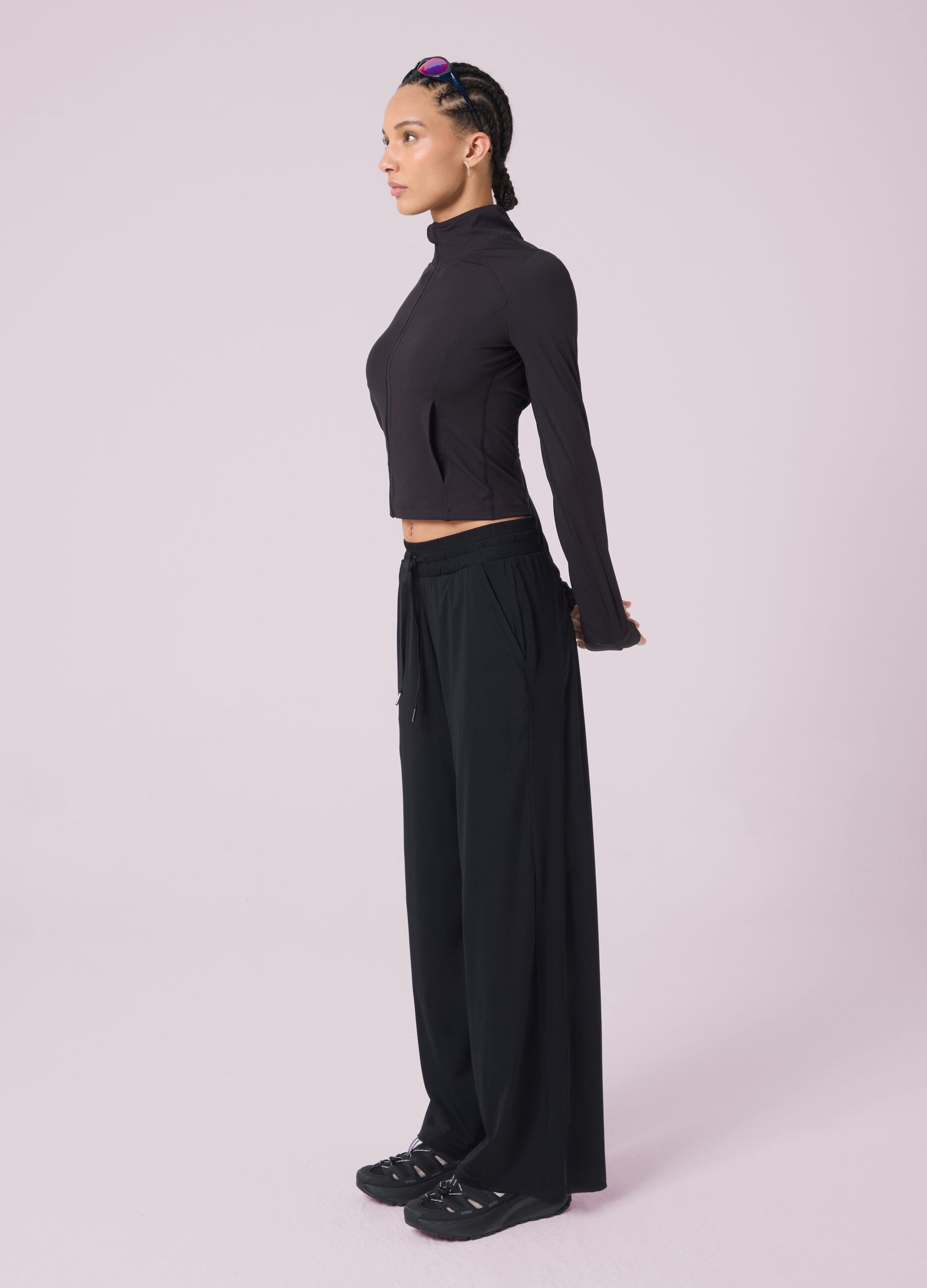ALTAVIA STUDIO wide leg trousers with drawstring