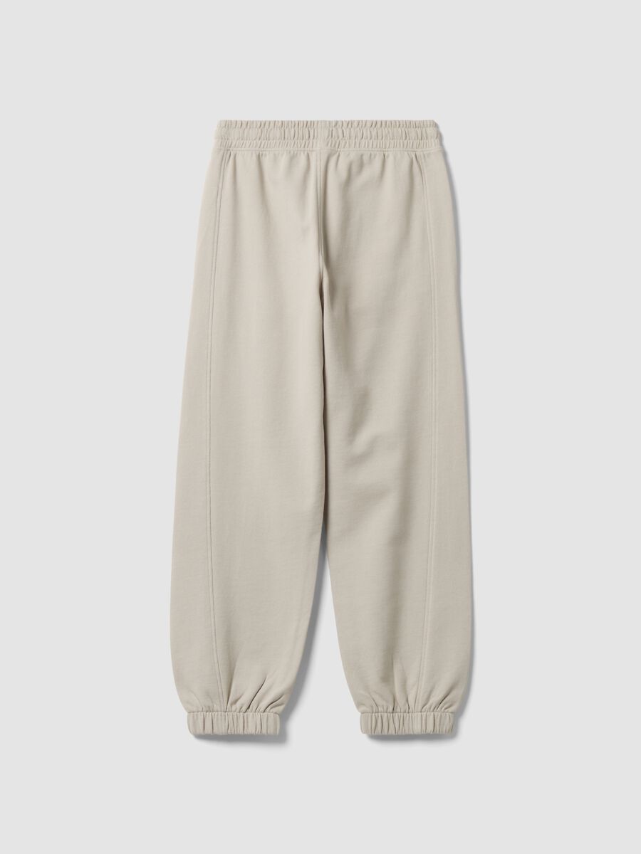 Grey pure cotton oversized joggers for boys_5