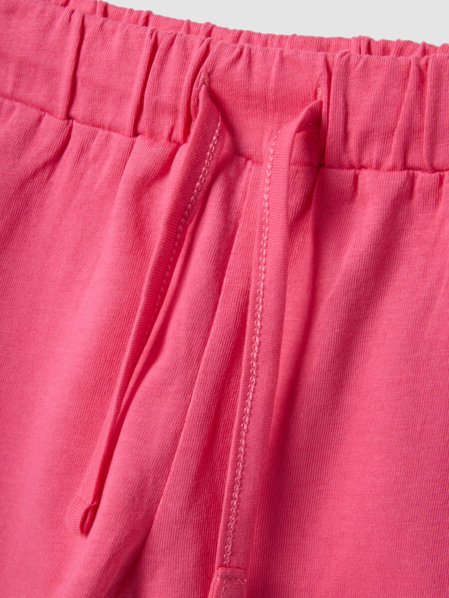 Girls&rsquo; pink pure cotton shorts, regular fit_2