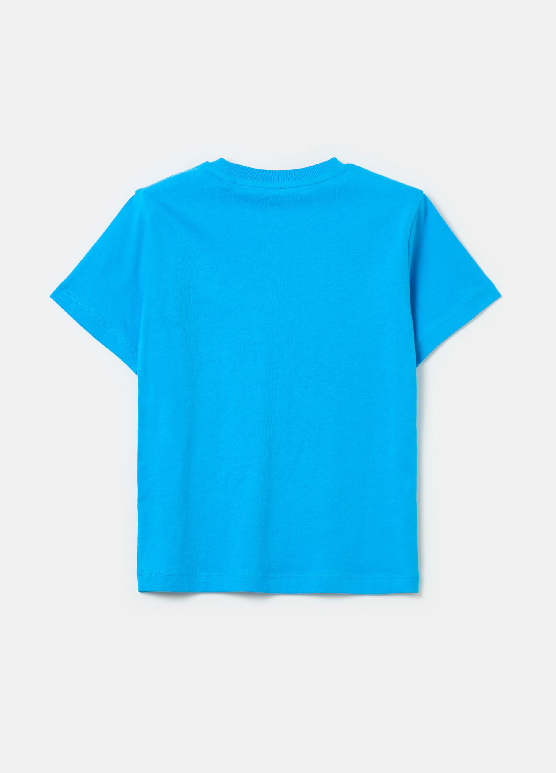 Camiseta de algodón con bolsillo y estampado