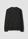 Black crew-neck sweatshirt in cotton blend, regular fit_5