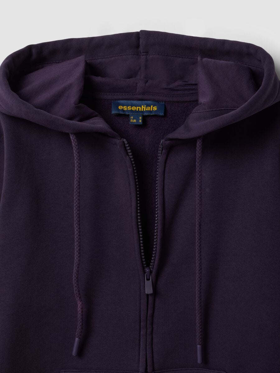 Purple cotton-blend hoodie, regular fit_2