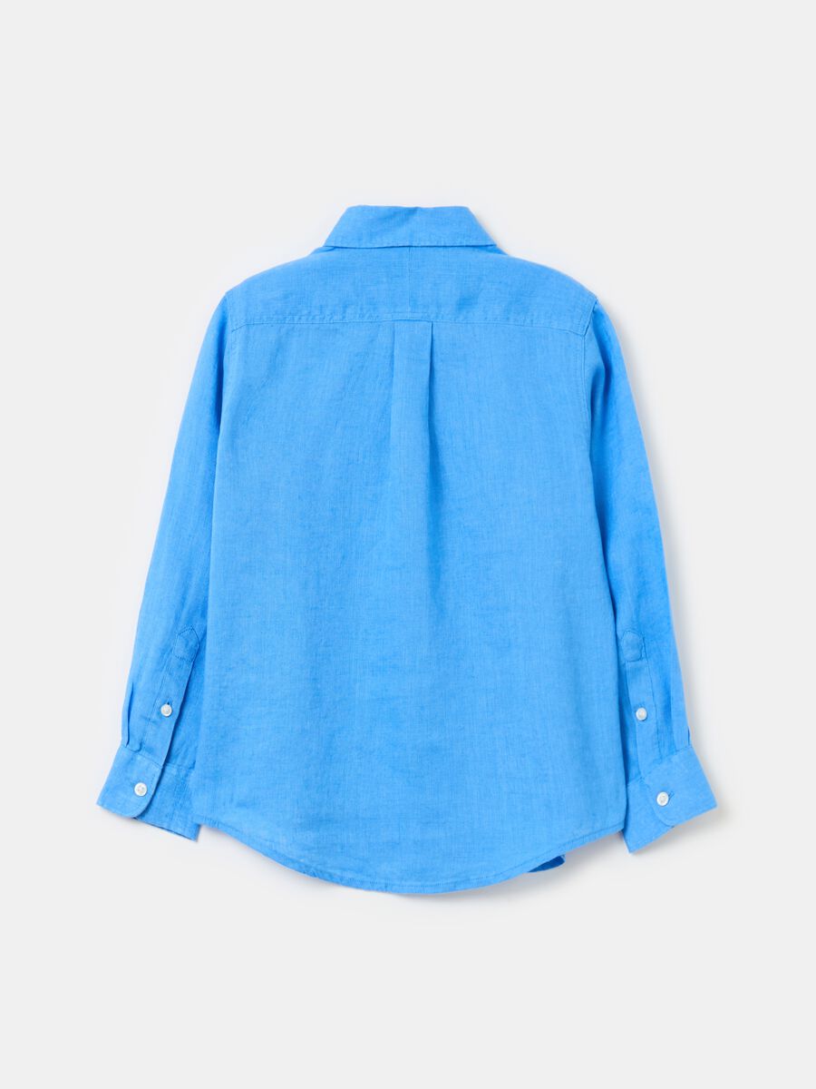Camisa de lino con logo bordado_1