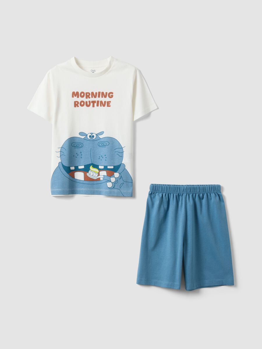 Kids' multicoloured cotton short pyjamas, regular fit_0