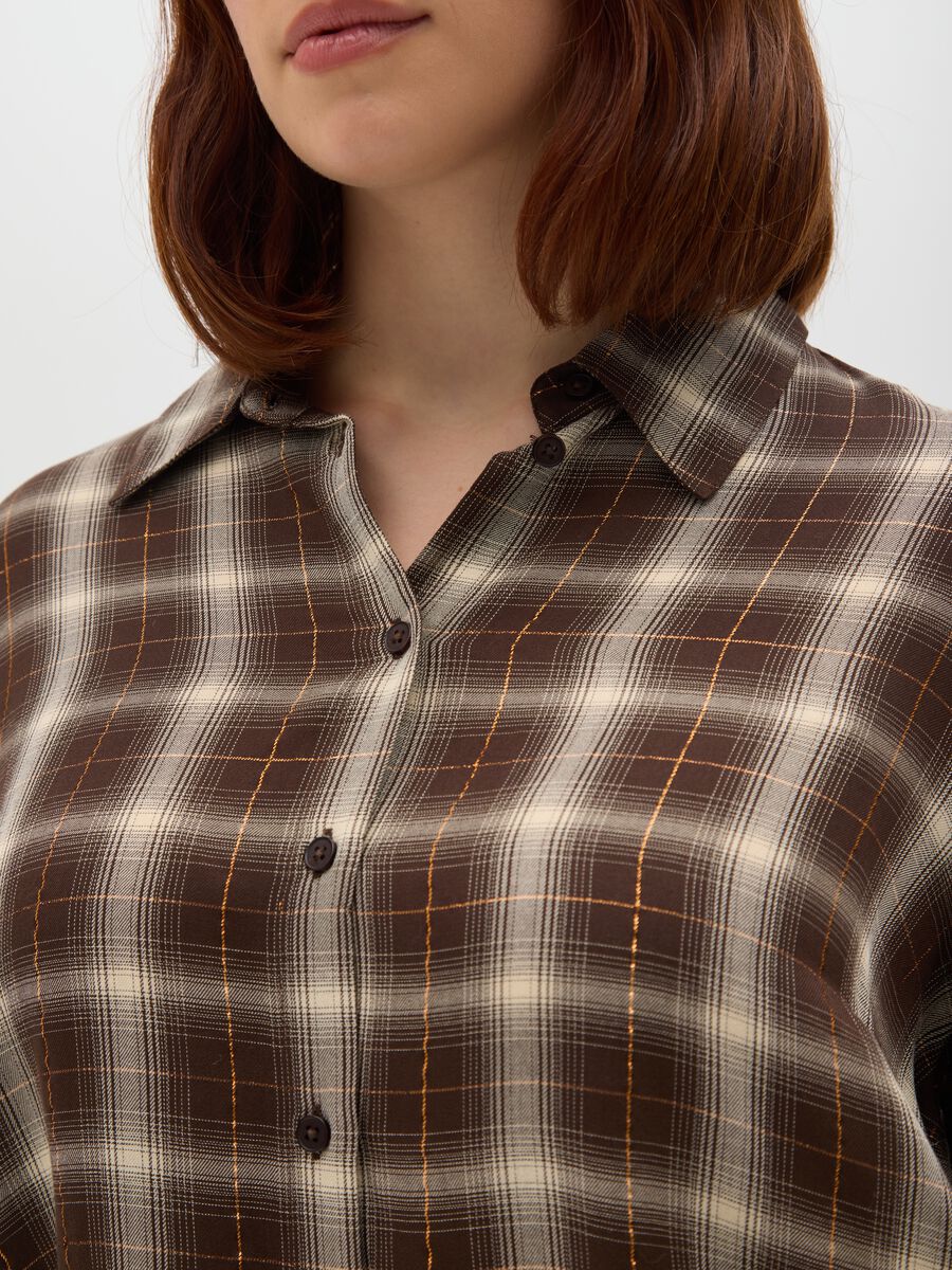Multicolour Plaid Regular Fit Shirt_3