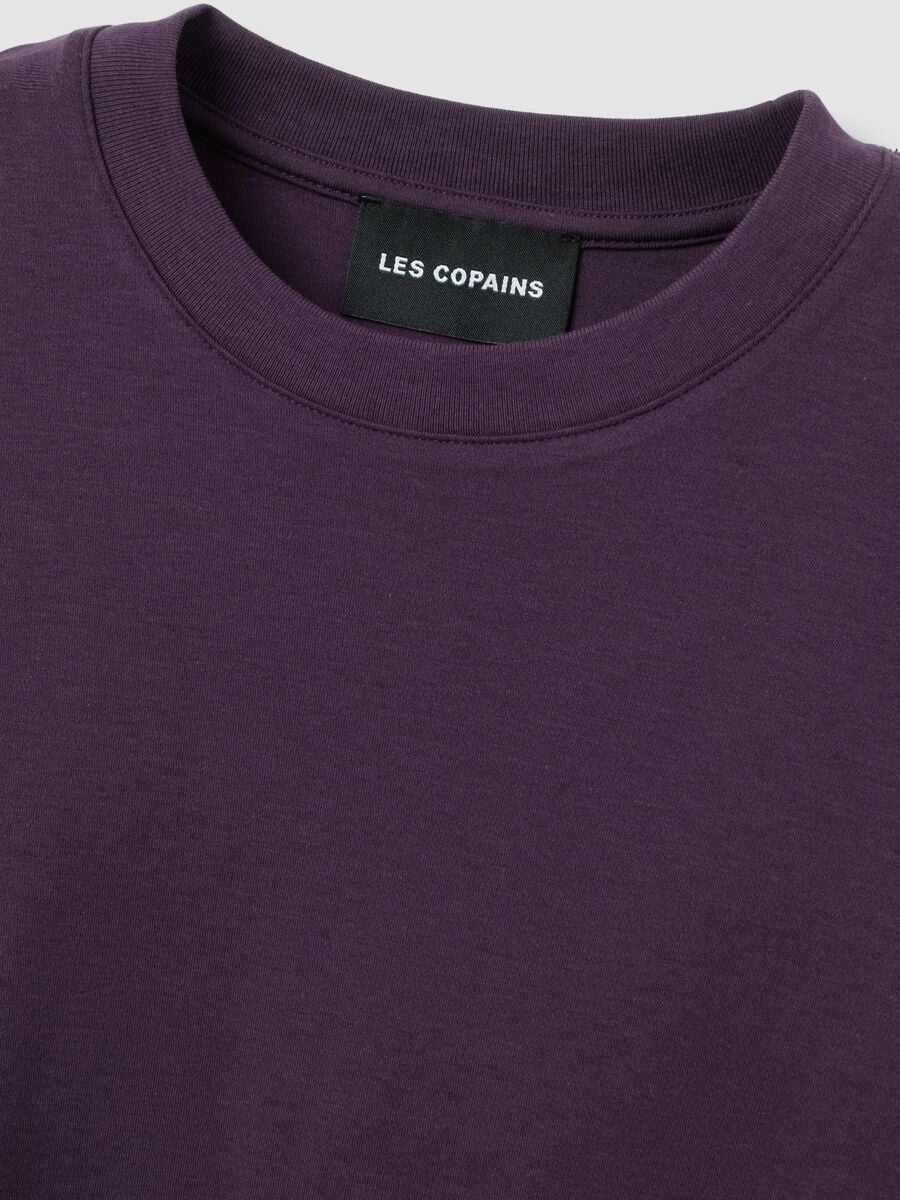 Purple boxy-fit T-shirt in a cotton-viscose blend_2