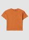 Orange pure cotton children's regular fit T-shirt with pocket_0