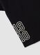 T-shirt nera in puro cotone con stampe all over per bambino_2