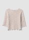 Beige pure cotton crochet T-shirt, regular fit_6