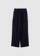 Blue Stretch Viscose Cargo Trousers Regular Fit_4