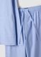 Blau gestreifter Pyjama aus reiner Bio-Baumwolle mit Kragen_5