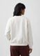 Elfenbeinweisses Sweatshirt aus Baumwollmix mit GAP-Schriftzug im Muster_2