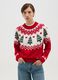 Multicoloured regular fit Christmas crewneck jumper_1