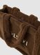 Borsa a mano marrone effetto teddy_2