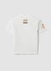 White oversized pure cotton T-shirt with graphic print for boys_1