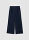 Blaue Palazzo-Hose aus elastischer Viskose_4