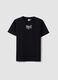 Schwarzes T-Shirt aus reiner Baumwolle mit Logo, Regular Fit, f&uuml;r Jungen_3